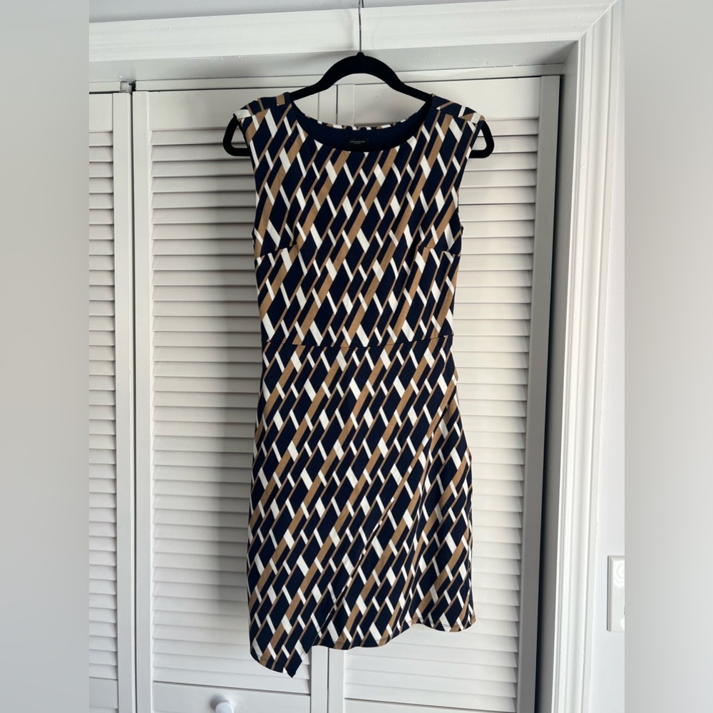 Ann Taylor Navy and Tan Dress